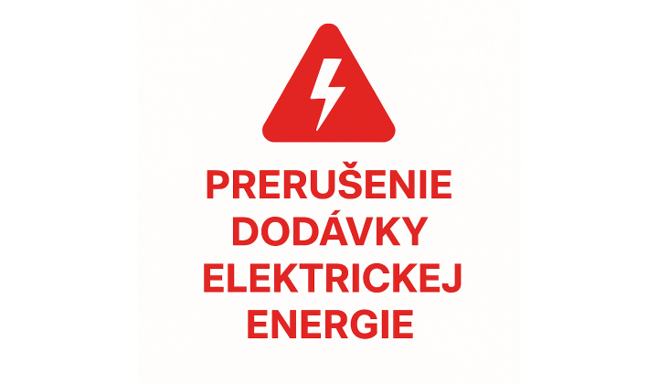  Oznam o prerušení dodávky elektrickej energie