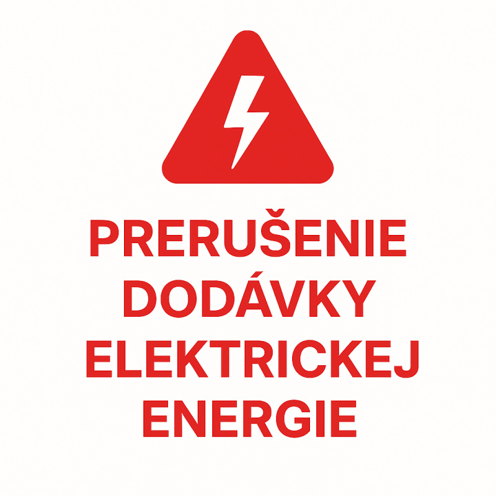  Oznam o prerušení dodávky elektrickej energie