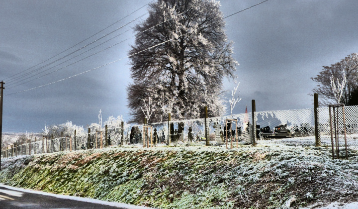 obec v zime  - községünk szépségei télen 