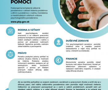Aktuality / PORADŇA KOMPLEXNEJ POMOCI LEVICE  POSKYTUJE  BEZPLATNÉ ODBORNÉ PORADENSTVO - foto