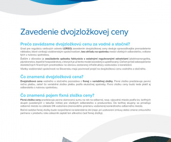 Aktuality / Oznam ZsVs a.s. o zavedení dvojzložkovej ceny  - foto