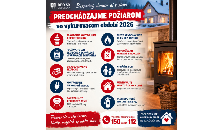 Opatrenia na predchádzanie vzniku požiarov vo vykurovacom období 